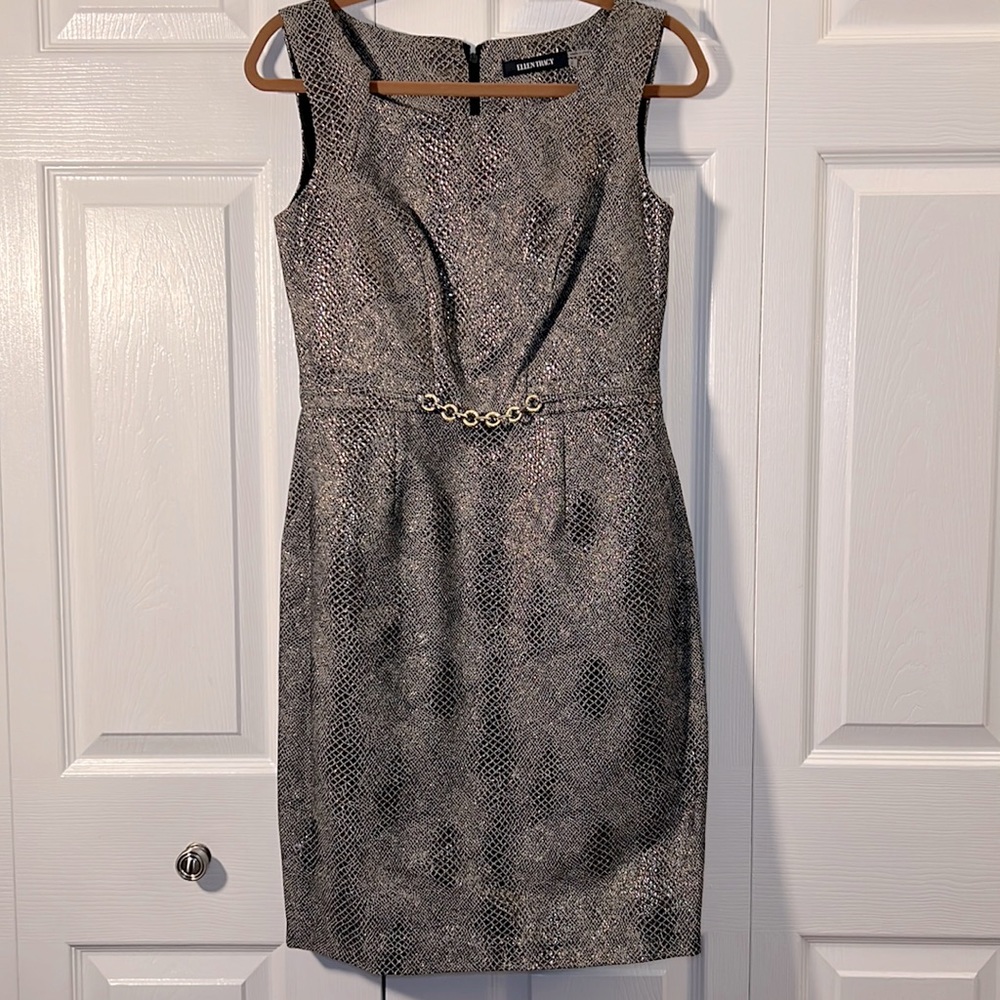 Ellen Tracy faux snake skin cocktail dress